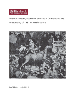 The Black Death, Economic and Social Change and the Great