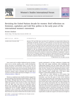 Revisiting the United Nations decade for women