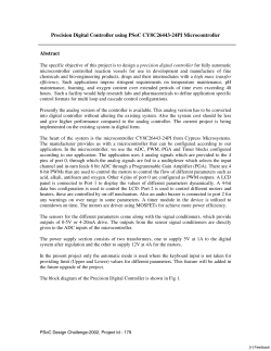 Precision Digital Controller using PSoC CY8C26443