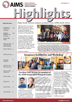 AIMS-Newsletter November 2014