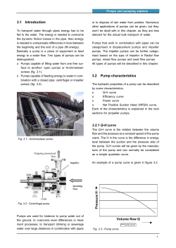 3.1 Introduction 3.2 Pump characteristics