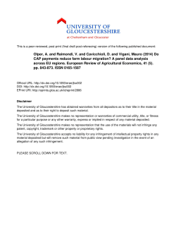 Do CAP payments reduce farm labour migration?