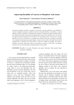 Improving Durability of Concrete to Phosphoric Acid Attack