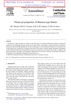 Flame jet properties of Bunsen-type flames