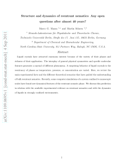 Structure and dynamics of reentrant nematics: Any open questions
