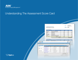Understanding The Assessment Score Card