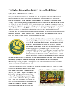 The Civilian Conservation Corps in Exeter, Rhode Island