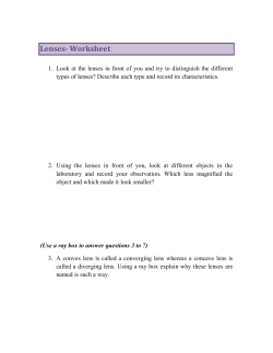 Lenses- Worksheet