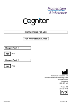 IFU to be provided with the commercial ETGA Minus product
