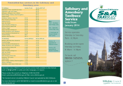 Salisbury and Amesbury Taxibuzz Service