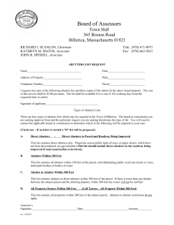 Abutters Request Application