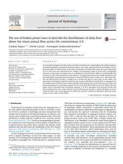 The use of broken power-laws to describe the distributions of daily
