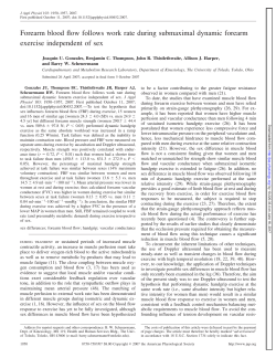Forearm blood flow follows work rate during submaximal dynamic