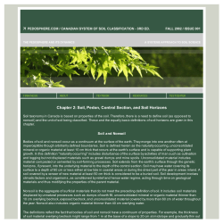 Chapter 2: Soil, Pedon, Control Section, and Soil Horizons