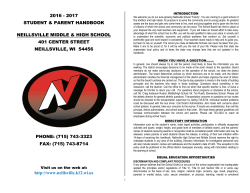 CENTRAL HIGH SCHOOL - Neillsville School District