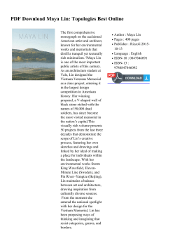 PDF Maya Lin: Topologies Best Online
