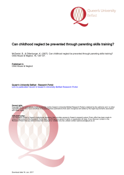 Can childhood neglect be prevented through parenting skills