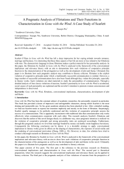 A Pragmatic Analysis of Flirtations and Their Functions in