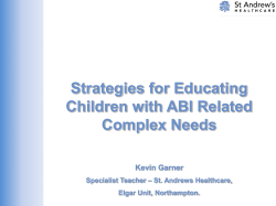 Strategies for Educating Children with ABI