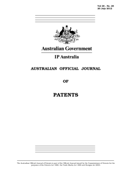 patents - IP Australia