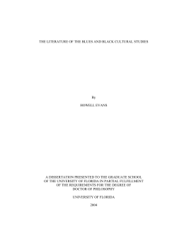 the literature of the blues and black cultural