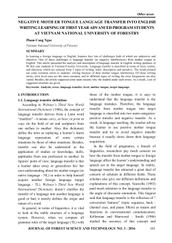 negative moth er tongue language transfer into english writing