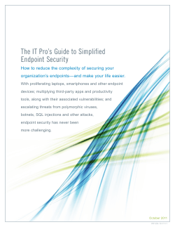 The IT Pro`s Guide to Simplified Endpoint Security