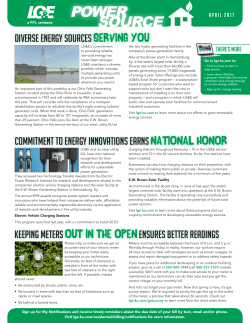 DIVERSE ENERGY SOURCES SERVING YOU KEEPING METERS