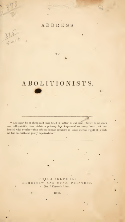 Address to Abolitionists