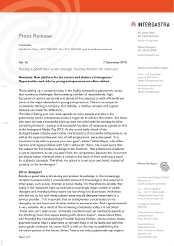 Having a good idea is not enough: Success factors