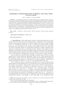 MICROBIAL COMPETITION FOR NUTRIENT AND WALL