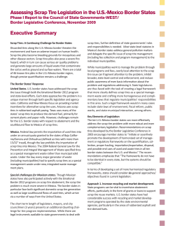 Assessing Scrap Tire Legislation in the U.S.
