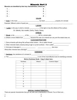 Minerals Part 2 - davis.k12.ut.us