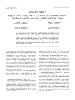 Imagined Actions Aren`t Just Weak Actions: Task