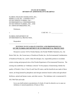 Read the Petition - Florida Water Coalition