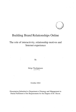 Building Brand Relationships Online