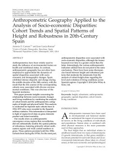 Anthropometric Geography Applied to the Analysis
