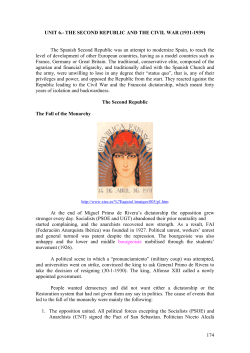 174 UNIT 6.- THE SECOND REPUBLIC AND THE CIVIL WAR