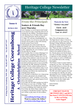 Newsletter 00 - Thursday, 8 March 2012