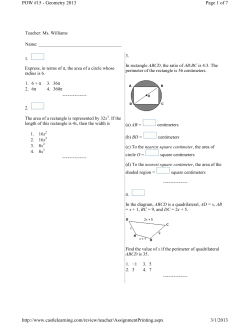 Page 1 of 7 POW #15 - Geometry 2013 3/1/2013 http://www