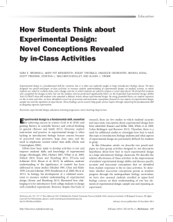 How Students Think about Experimental Design