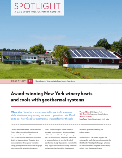 Award-winning New York winery heats and cools with geothermal