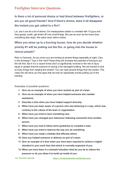 Firefighter Interview Questions