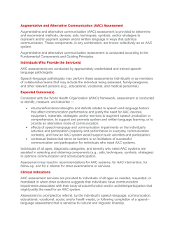 information about AAC Assessments