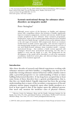 Systemic-motivational therapy for substance