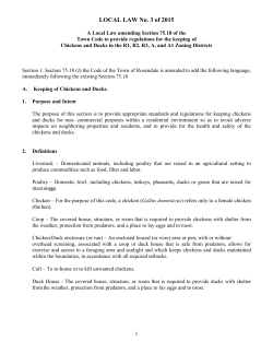 LOCAL LAW No. 3 of 2015