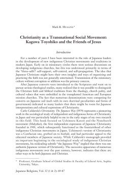 Mark R. Mullins *Christianity as a Transnational Social Movement