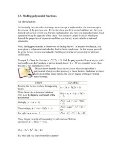 2.3. Finding polynomial functions. - Tutor
