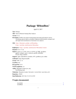 Package `RStoolbox`