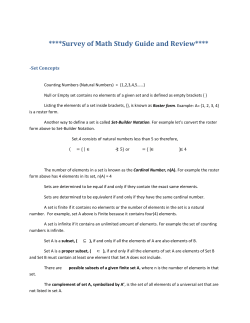 Survey of Math Study Guide and Review